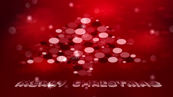 Świąteczna Kartka Życzeniami Wesołego Nowego Roku Koncepcja Świąt Bożego Narodzenia — Wideo stockowe