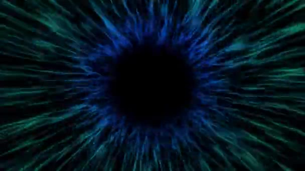 Полет Через Оптический Туннель Абстрактная Графика Движения Визуальные Эффекты Варп — стоковое видео