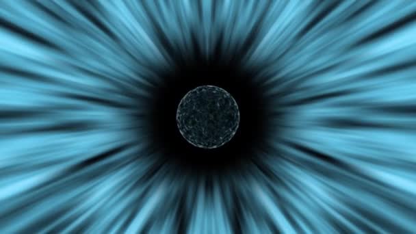 Flygning Genom Optisk Tunnel Abstrakt Rörlig Grafik Varptunnelns Effekt Res Stockfilm