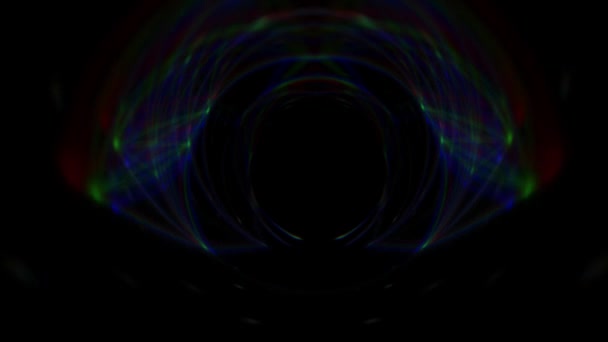 Voo Através Túnel Óptico Gráficos Movimento Abstrato Efeito Túnel Warp — Vídeo de Stock