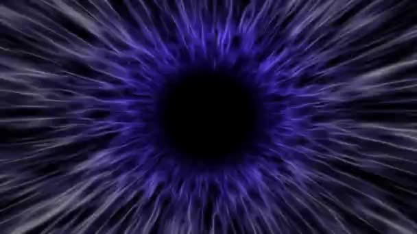 涡光隧道 隧道中的蓝光螺旋波涡旋 抽象能量涡旋 摘要蓝色能量涡旋 — 图库视频影像
