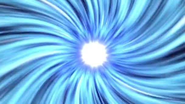 Σήραγγα Φωτός Vortex Μπλε Φώτα Στη Δίνη Σπειροειδούς Κύματος Σήραγγας — Αρχείο Βίντεο