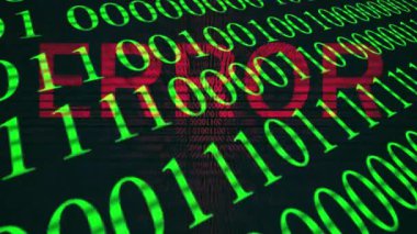 Siyah arkaplan üzerindeki dijital ikili kod