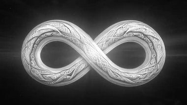 Sonsuzluğun beyaz spiralinin 3 boyutlu görüntüsü