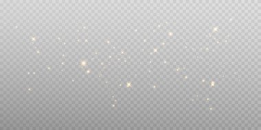 Altın Toz Işığı PNG. Bokeh ışıkları arka planı etkiler. Noel tozu arka planında Noel ışıldayan ışık konfetisi ve ışıltı dokusu dizaynınız için