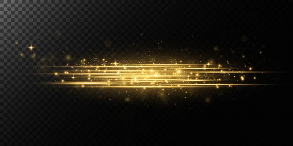 黄金の色とほこりの細かい散乱の抽象的な高速行 テキスト用のコピースペース付きの背景デザイン ベクターイラスト — ストックベクタ