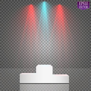 Vektör Spotlights. Sahne Işığı Efektleri Vektörü. Parlak ışık efekti.