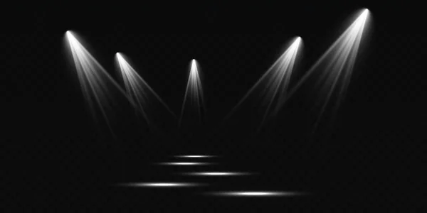 stock vector Set of vector spotlights. various forms of light. Stage spotlights. Light effects. Glow light effect. Vector illustration