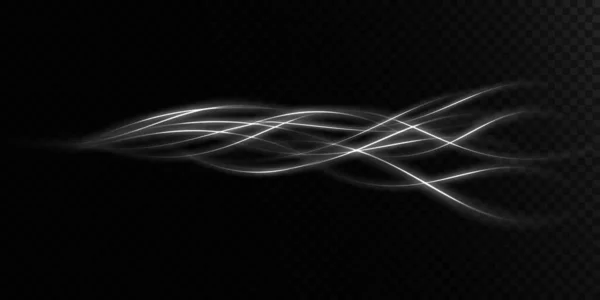 Яскраві Білі Лінії Швидкості Світло Світловий Ефект Абстрактні Лінії Руху — стоковий вектор