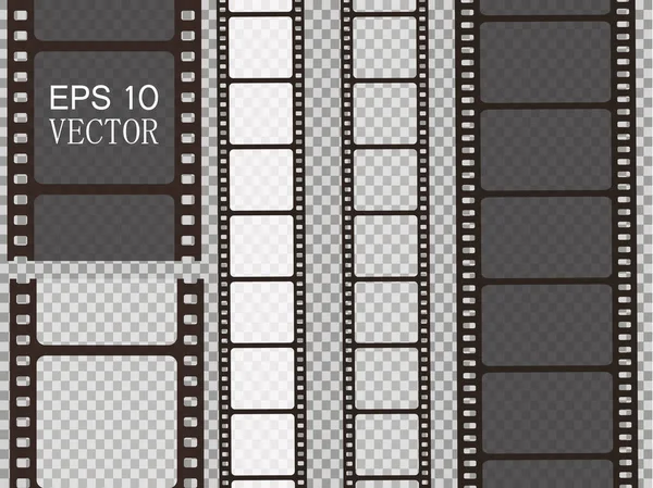 Vektor Filmstreifen Isoliert Auf Transparentem Hintergrund — Stockvektor