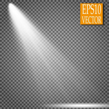 Vektör Spotlights. Sahne Işığı Efektleri Vektörü. Parlak ışık efekti.