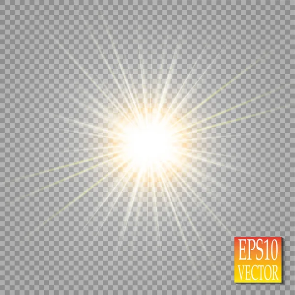 Λάμψη Φωτός Έσκασε Ένα Αστέρι Λάμψη Χρυσά Λαμπερά Φώτα Διάνυσμα — Διανυσματικό Αρχείο