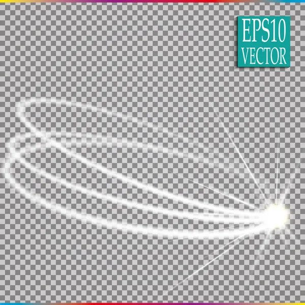 Ensemble Étincelles Magiques Effet Tourbillon Isolé Sur Fond Transparent Ligne — Image vectorielle