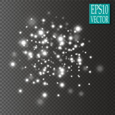 Altın parlayan kümesi üzerinde şeffaf arka plan izole etkileri ışıklar. Güneş ışınları ile flash ve spot. Parlama ışık efekti. Yıldız patlaması ile parıldıyor. Vektör