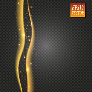 Kıvılcım girdap iz etkisi üzerinde şeffaf arka plan izole parlayan sihirli kümesi. Bokeh glitter dalga satır parlak flaş ışıkları uçan ile. Vektör çizim. Vektör