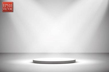 Vektör Spotlights. Sahne. Hafif Efektler Podyum İllüstrasyonu