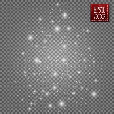 Altın parlayan kümesi üzerinde şeffaf arka plan izole etkileri ışıklar. Güneş ışınları ile flash ve spot. Parlama ışık efekti. Yıldız patlaması ile parıldıyor. Vektör