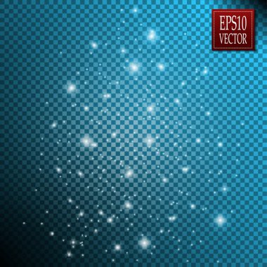 Altın parlayan kümesi üzerinde şeffaf arka plan izole etkileri ışıklar. Güneş ışınları ile flash ve spot. Parlama ışık efekti. Yıldız patlaması ile parıldıyor. Vektör