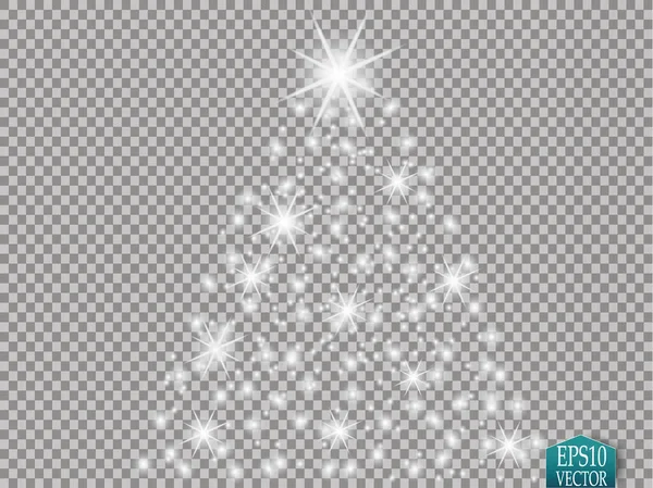 Effetto Luce Nuvola Polvere Scintillante Illustrazione Vettoriale Concetto Flash Natale — Vettoriale Stock