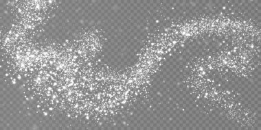 Şeffaf bir zemin üzerinde şeker, tuz ya da una benzeyen büyüleyici bir beyaz parçacık dağılımı.