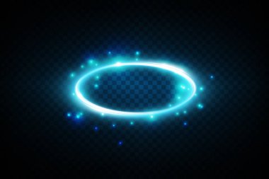 Büyüleyici efektleri olan göz kamaştırıcı bir mavi sihirli daire. Özel efektler için mükemmel.