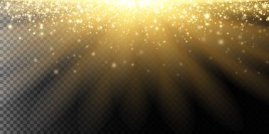 Parıltılarla dolu parlak altın ışınlar gerçekten büyülü ve canlı bir atmosfer deneyimi yaratır.