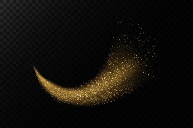 Şaşırtıcı derecede güzel ve zarif bir şekilde tasarlanmış altın parıltılı iz sürme efekti, karanlık bir arkaplanda ışıldıyor.