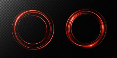 Bu zarif kırmızı dairesel ışık tasarımları grafikleri geliştirmek ya da büyüleyici dijital sanat yaratmak için mükemmeldir.