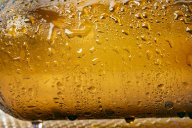 Bubbly Lager: Close-up of beer with bubbles clipart