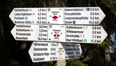 Some hiking trail markers clipart