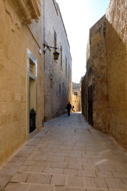 ways, streets and facades of the old stone town of Rabat now a small village in Malta