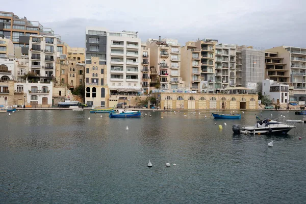 2022 NOVEMBER - Malta - St. Julian's Bay Malta in a rainy day