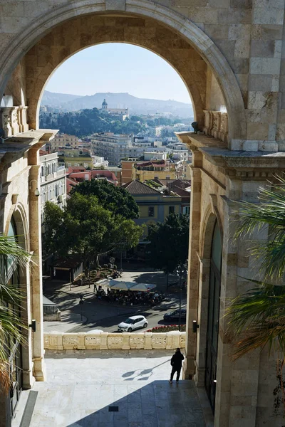 Detalles Arquitectónicos Antigua Fortaleza Bastione San Remy Cagliari Cerdeña Italia — Foto de Stock