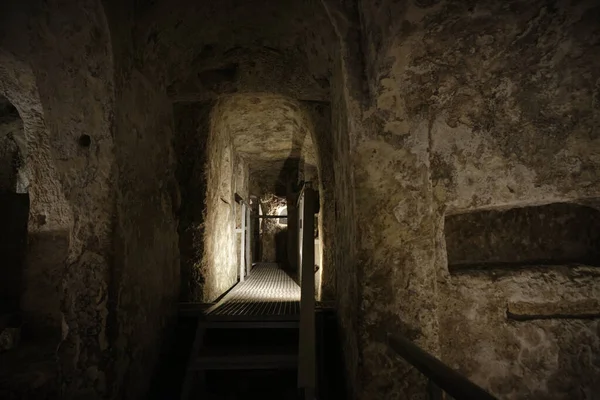Les Catacombes Forment Complexe Typique Cimetières Romains Souterrains Interconnectés Qui — Photo