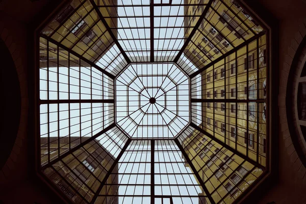 Bleiglasdecke Eines Historischen Gebäudes Mailand — Stockfoto