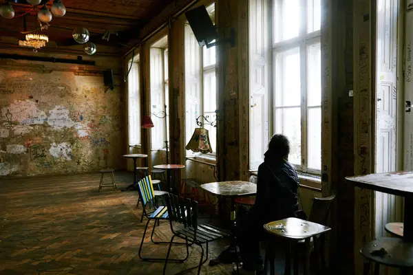 stock image 29 November 2023 Hungary - Interior View of KARAVAN Street Food District in Budapest.