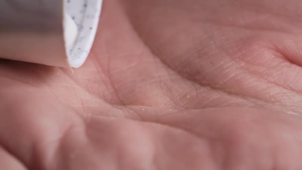 Групова Або Холодна Пігулки Лихоманки Потрапляють Руки Крупним Планом — стокове відео