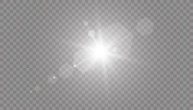 Turlar. Sahne. Hafif Efektler. Vektör illüstrasyonu