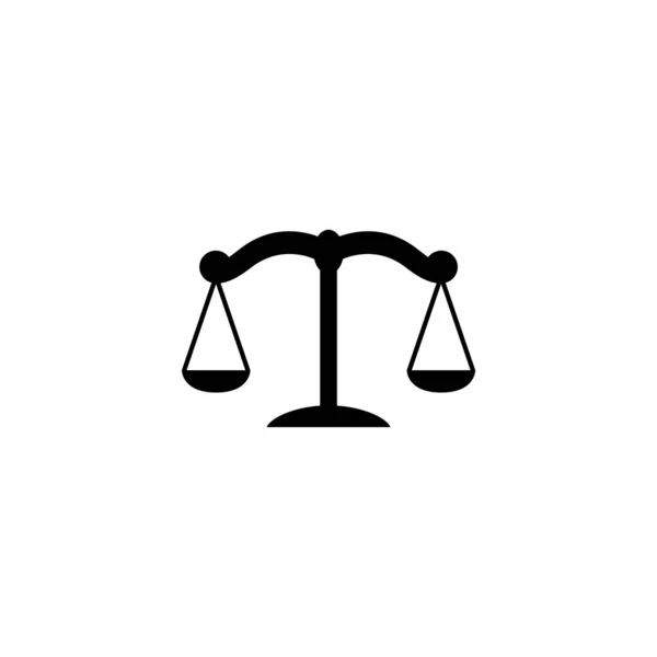 Весы Правосудия Весы Судебный Баланс Плоская Векторная Икона Простой Черный Лицензионные Стоковые Векторы