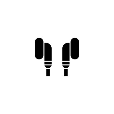 Pürüzsüz ve modern siyah-beyaz vektör ikonu bir çift kulaklık içeriyor. Müzik, ses, podcastler, teknoloji veya öğretim programları ile ilgili tasarımlar için mükemmel.