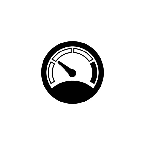 stock vector Simple, minimalist black and white speedometer vector icon.