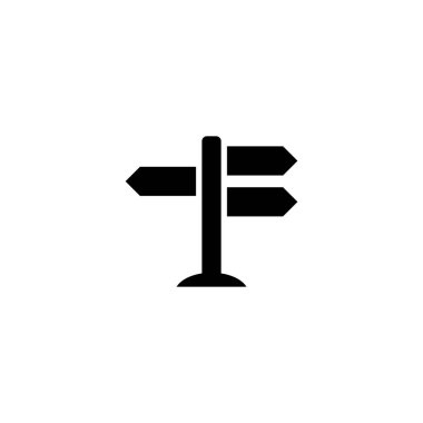 Directional signpost vector icon for navigation. clipart