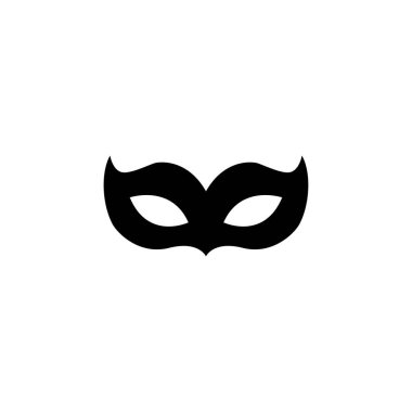 Sivri kenarlı zarif bir maskenin basit vektör simgesi