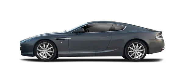 Aston Martin Vanquish车 白色背景的侧视图隔离 — 图库照片
