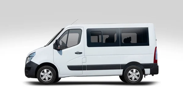 Nissan Nv400 Combi Bus Van Vista Lateral Aislado Sobre Fondo —  Fotos de Stock