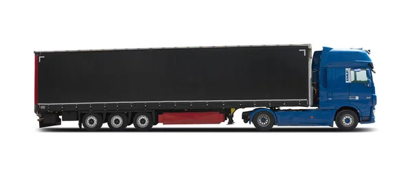 Daf Euro Напівпричепна Вантажівка Вид Збоку Ізольований Білому Тлі — стокове фото