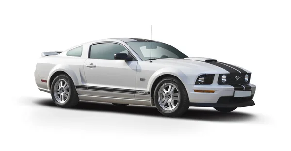 Ford Mustang Voiture Sport Isolé Sur Fond Blanc — Photo