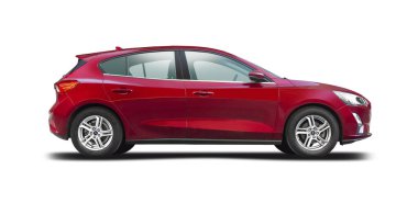 Ford Focus araba yan görünümü beyaz arkaplan üzerinde izole