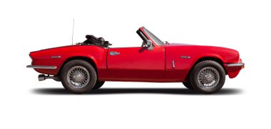 Lada Niva SUV arabası, yan görüş beyaz arka planda izole edilmiş.