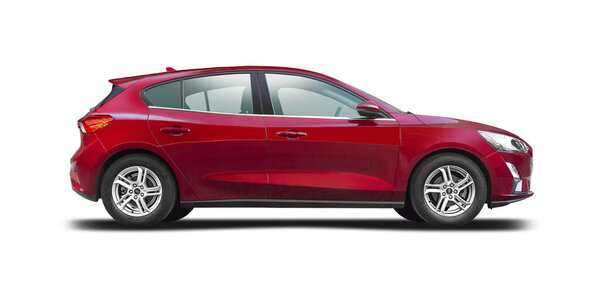 Ford Focus Auto Seitenansicht Isoliert Auf Weißem Hintergrund — Stockfoto